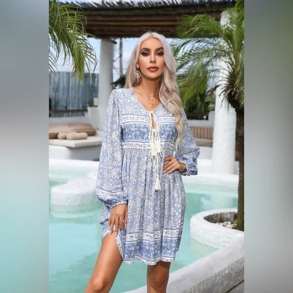 R Vivimos bohemian tassel dress Large - Picture 2 of 10